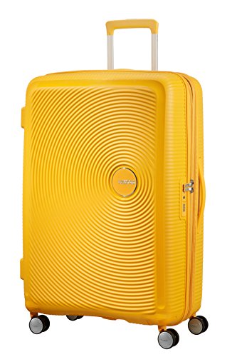 American Tourister - Soundbox Spinner Expandable, 77cm, 97/110 L - 4.2 KG, Yellow (Golden Yellow)