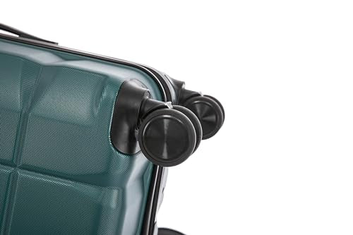 ATX Luggage Medium Suitcase Super Lightweight Durable ABS Hard Shell Suitcase with 4 Dual Spinner Wheels and Built-in TSA Lock (Forest Green, 24Inches, 65Liter)