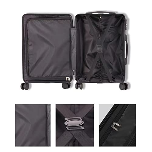 GinzaTravel Lightweight Suitcase ABS Hard Case Suitcases with Combination Lock 4 Wheels Carry-on Hand Luggage for Travel Medium(68cm 65L) White