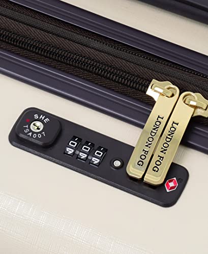 LONDON FOG Brentwood Ii 25" Expandable Hardside Spinner, Cream, 25-Inch, Brentwood Ii 25" Expandable Hardside Spinner