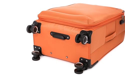ATX Luggage Large Suitcase Expandable Durable Lightweight Suitcase with 4 Dual Spinner Wheels & Built-in TSA Lock (Orange/Black, 29 Inches, 110 Liters)