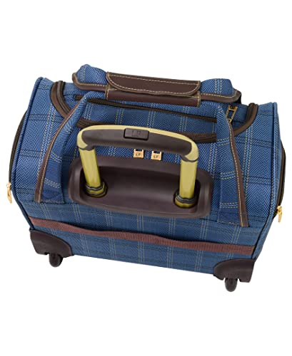 LONDON FOG Brentwood II 15" 2-Wheel Under The Seat Bag, Blue, Carry Inch, Blue, Carry-On 15-Inch, Brentwood Ii 15" 2-Wheel Under The Seat Bag