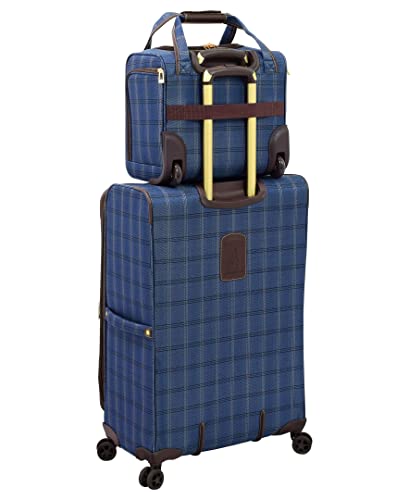 LONDON FOG Brentwood II 15" 2-Wheel Under The Seat Bag, Blue, Carry Inch, Blue, Carry-On 15-Inch, Brentwood Ii 15" 2-Wheel Under The Seat Bag