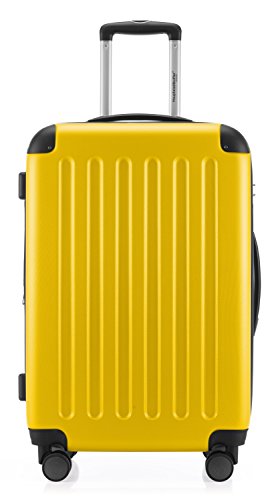 HAUPTSTADTKOFFER - Spree - Set of 3 Hard-side Luggages Glossy Suitcase Hardside Spinner Trolley Expandable (S, M & L) TSA, Yellow