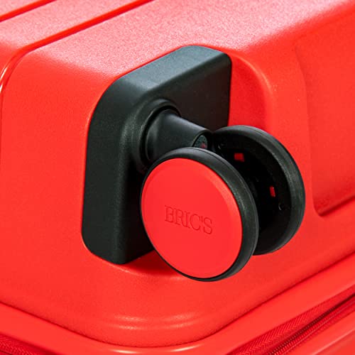 Bric's Hard-Shell Expandable Suitcase Ulisse B|Y Collection, Suitcase with 4 Wheels, Resistant and Ultralight, USB Port, Integrated TSA Lock, Dimensions 49x71x28/32, Red