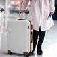 CALDARIUS Suitcase Large & Cabin Bag | Suitcase Set | Combination Lock | Travel Bag | Dual Spinner Wheels | Luggage | Lightweight | Hard Shell | Carry-ons | (White, Cabin 20'' + Large 28'')