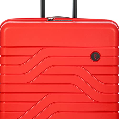 Bric's Hard-Shell Expandable Suitcase Ulisse B|Y Collection, Suitcase with 4 Wheels, Resistant and Ultralight, USB Port, Integrated TSA Lock, Dimensions 49x71x28/32, Red