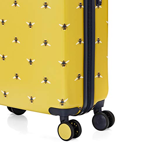Joules Botanical Bee Hard Case Trolley Travel Luggage Case 4-Wheel, Small