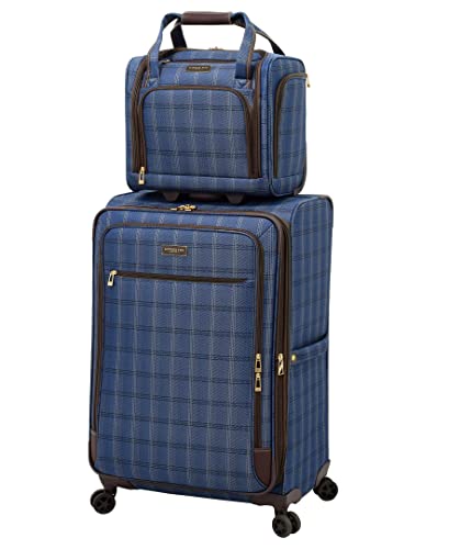 LONDON FOG Brentwood II 15" 2-Wheel Under The Seat Bag, Blue, Carry Inch, Blue, Carry-On 15-Inch, Brentwood Ii 15" 2-Wheel Under The Seat Bag