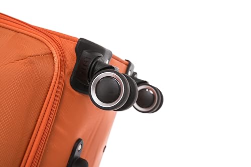 ATX Luggage Large Suitcase Expandable Durable Lightweight Suitcase with 4 Dual Spinner Wheels & Built-in TSA Lock (Orange/Black, 29 Inches, 110 Liters)