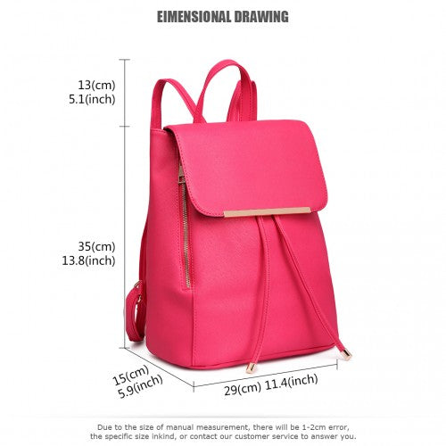 Miss Lulu Faux Leather Stylish Fashion Backpack