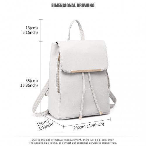 Miss Lulu Faux Leather Stylish Fashion Backpack