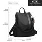 Miss Lulu Two Way Anti-Theft Backpack With Pom Pom Pendant