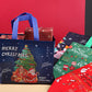 OTMVicor 12 packs Christmas Gift Bags,Reusable GiftTote Bags with Handles,Waterproof Christmas Treat Bags for Xmas Party