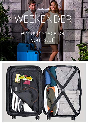 HAUPTSTADTKOFFER Spree - Hartschalen-Koffer Koffer Trolley Rollkoffer Reisekoffer, TSA, Hand Luggage, 65 cm, 82 liters, Red (Rot)