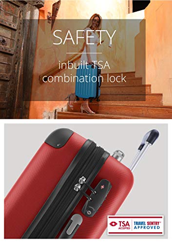 HAUPTSTADTKOFFER Spree - Hartschalen-Koffer Koffer Trolley Rollkoffer Reisekoffer, TSA, Hand Luggage, 65 cm, 82 liters, Red (Rot)