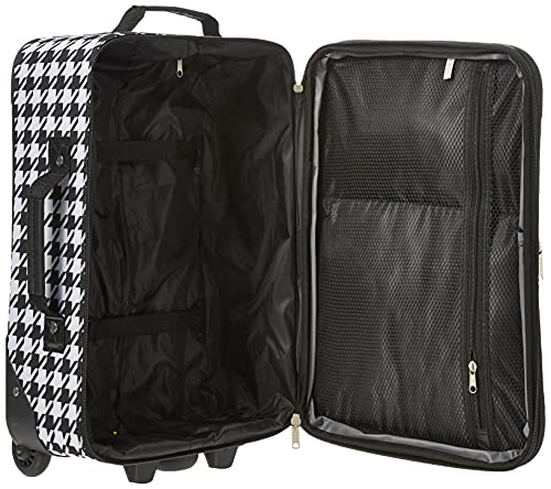 Rockland Fashion Softside Upright Luggage Set, Black and White, 2-Piece Set (14/19)