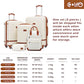 COOLIFE Suitcase Trolley Carry On Hand Cabin Luggage Hard Shell Travel Bag Lightweight with TSA Lock,The Suitcase Included 1pcs Travel Backpack and 1pcs Toiletry Bag (White/Brown, 20 Inch Luggage Set)