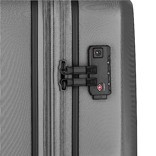 Wenger Motion Carry-On Luggage, Ash Grey - Stylish & Functional, 360° Spinner Wheels