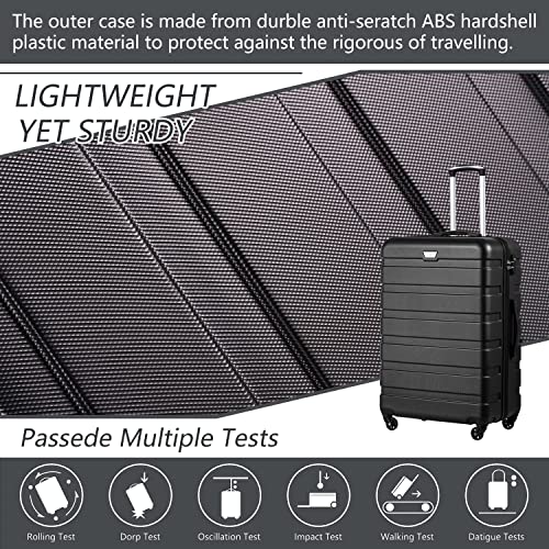 COOLIFE Suitcase Trolley Carry On Hand Cabin Luggage Hard Shell Travel Bag Lightweight with TSA Lock and 2 Year Warranty Durable 4 Spinner Wheels (Apple Green, S(56cm 38L))