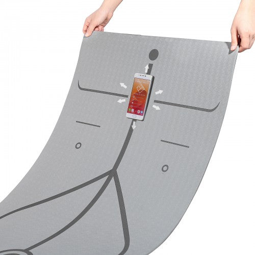 Kono TPE Non-Slip Classic Yoga Mat - Grey