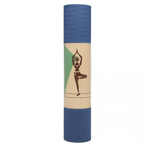 Kono TPE Non-Slip Classic Yoga Mat - Navy