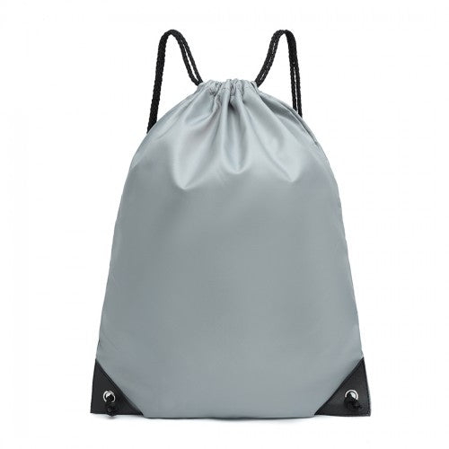Kono Polyester Drawstring Backpack - Grey