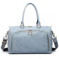 Miss Lulu Leather Look Maternity Changing Shoulder Bag Light Blue