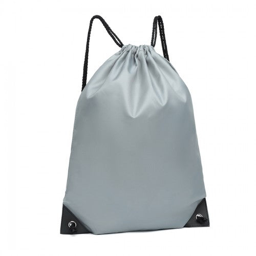 Kono Polyester Drawstring Backpack - Grey
