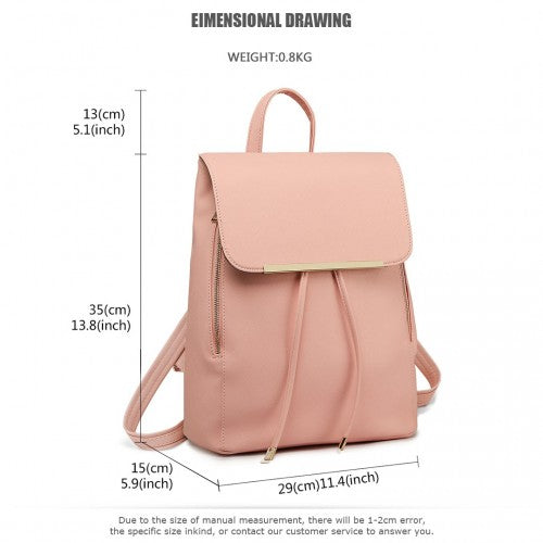 Miss Lulu Faux Leather Stylish Fashion Backpack