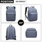 Kono Large Functional Basic Backpack - Blue