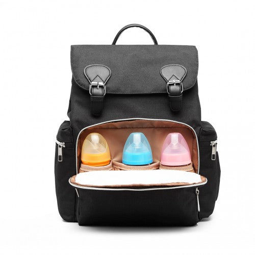 Kono Travel Baby Changing Backpack With USB Charging Interface - Black