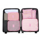Kono 6 Piece Polyester Travel Luggage Organiser Bag Set - Pink