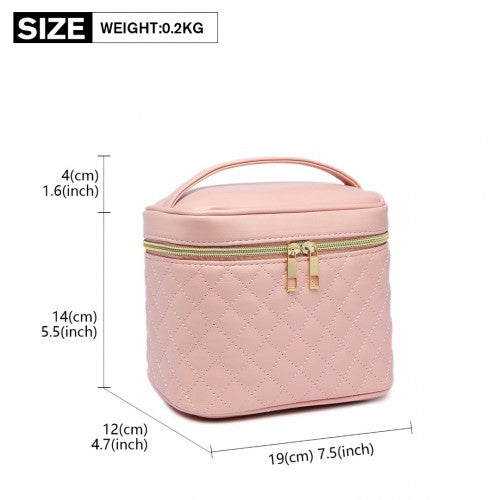 Miss Lulu Make-Up Organiser Storage Bag - Pink
