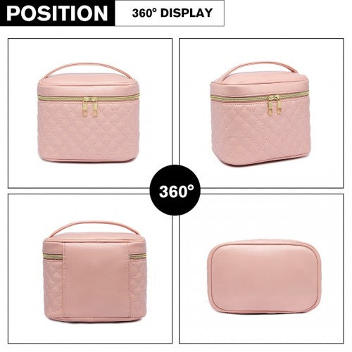 Miss Lulu Make-Up Organiser Storage Bag - Pink