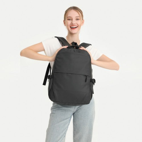Kono Leisure Water-Resistant Functional Backpack - Black