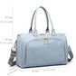 Miss Lulu Leather Look Maternity Changing Shoulder Bag Light Blue
