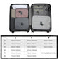 Kono 6 Piece Polyester Travel Luggage Organiser Bag Set - Grey