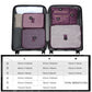 Kono 6 Piece Polyester Travel Luggage Organiser Bag Set - Burgundy