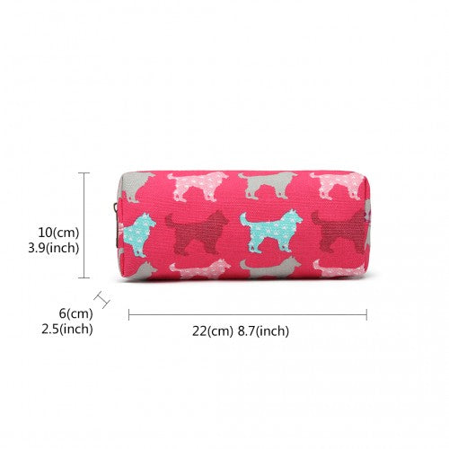 Miss Lulu Dog Canvas Pencil Case