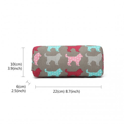 Miss Lulu Dog Canvas Pencil Case