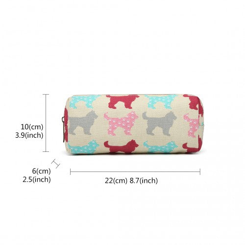 Miss Lulu Dog Canvas Pencil Case
