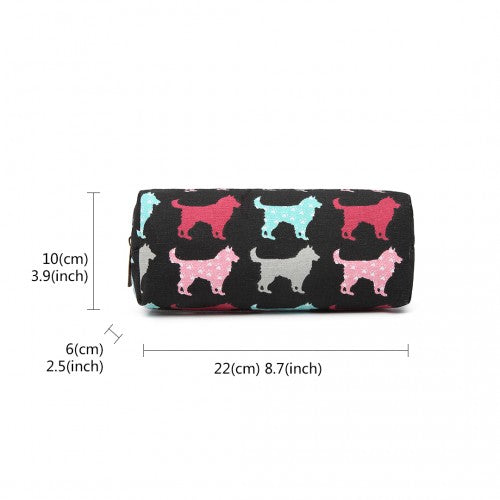 Miss Lulu Dog Canvas Pencil Case