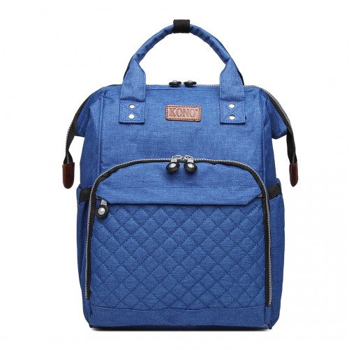 Kono Wide Open Designed Baby Diaper Changing Backpack - Blue