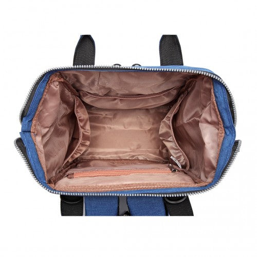 Kono Wide Open Designed Baby Diaper Changing Backpack - Blue