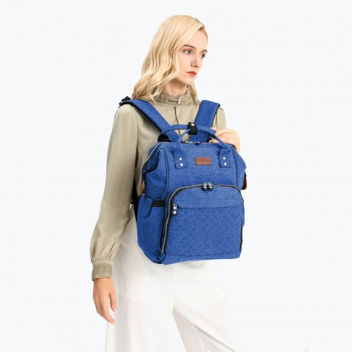 Kono Wide Open Designed Baby Diaper Changing Backpack - Blue