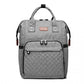 Kono Wide Open Designed Baby Diaper Changing Backpack - Grey