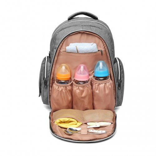 Kono Large Capacity Multi Function Baby Diaper Backpack Grey