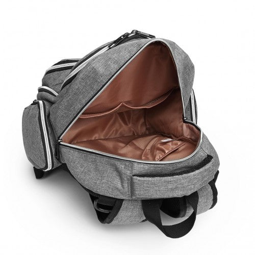 Kono Large Capacity Multi Function Baby Diaper Backpack Grey