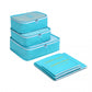 Miss Lulu 6 Piece Polyester Travel Luggage Organiser Bag Set - Blue